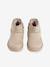 Zip-up textile boots for girls taupe 