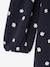Long-sleeved dress for girls ecru+navy blue 