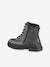 Lace-up zip boots for girls silver 