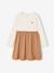 2-in-1 long-sleeved dress for girls camel 
