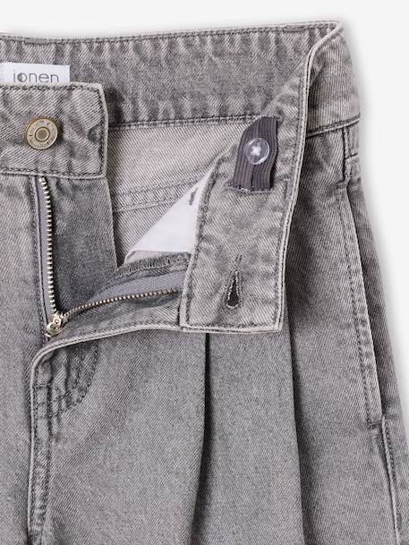Wide-leg jeans for girls denim grey+medium blue 