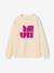 Sweatshirt for girls ecru+old rose 