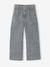 Wide-Leg Paperbag Jeans with Flower Motifs for Girls denim grey+grey+light blue 