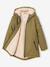 Long hooded raincoat for girls khaki 