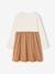 2-in-1 long-sleeved dress for girls camel 