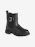 Zip-up synthetic boots for girls black 