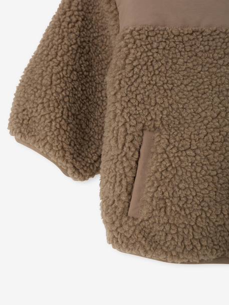 Zip-up jacket for baby boys taupe 