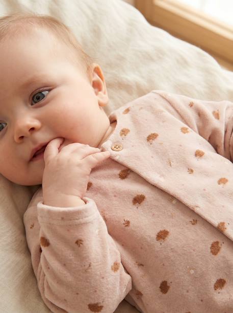 Pack of 2 newborn sleepsuits beige 