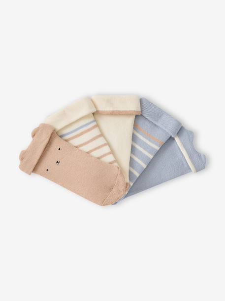 Pack of 5 socks for baby vanilla 