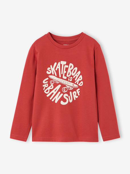 Pack of 3 long-sleeved T-shirts for boys caramel+lilac+rust+sage green 
