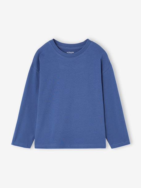 Pack of 3 long-sleeved T-shirts for boys green+royal blue 