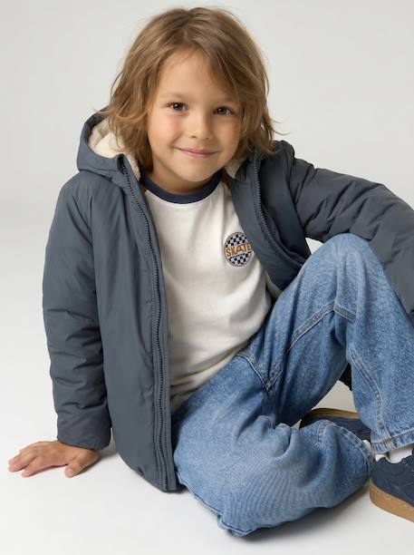 3-in-1 Parka with Removable Bodywarmer for Boys BLUE MEDIUM SOLID WITH DESIGN+BROWN DARK SOLID WITH DESIGN+GREEN MEDIUM SOLID WITH DESIG+lichen 