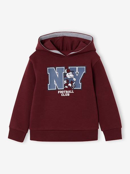 Hooded sports set for boys bordeaux red+ochre+sage green 