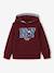 Hooded sports set for boys bordeaux red+ochre+sage green 