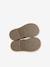 Pair of baby first steps boots black+golden yellow 