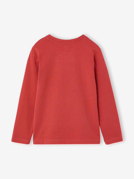 Pack of 3 long-sleeved T-shirts for boys caramel+lilac+rust+sage green 