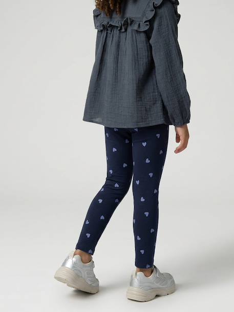 Printed Leggings for Girls almond green+aqua green+blue+ink blue+mauve+printed green+printed pink 
