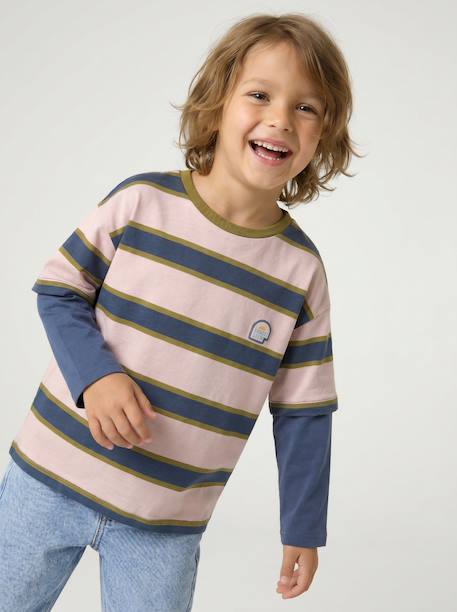 Long-sleeved T-shirt for boys medium blue 