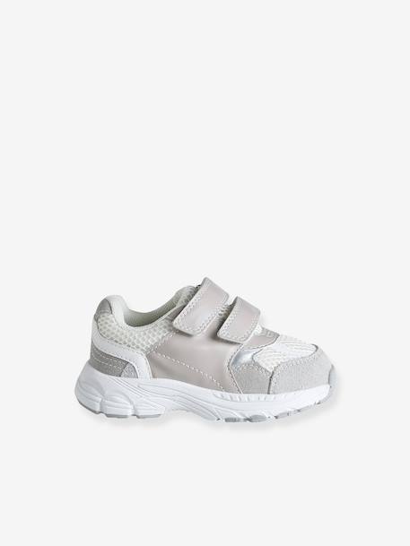 Baby first steps shoes with touch-fastening straps grey 