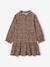 Long-sleeved dress for girls camel 
