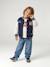 Teddy sweatshirt for boys fir green+navy blue 