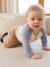 Pack of 2 newborn long-sleeved polo collar bodysuits marl grey 