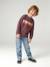Crew neck sweatshirt for boys marl white+mauve 