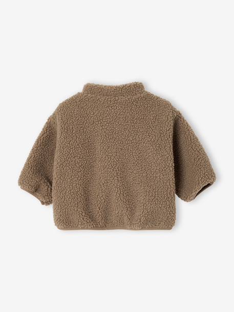 Zip-up jacket for baby boys taupe 