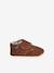 Leather touch-fastening slippers for baby beige+brown 
