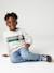Crew neck sweatshirt for boys marl white+mauve 
