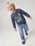 Sweatshirt with front print for boys marl red+marl white+night blue 