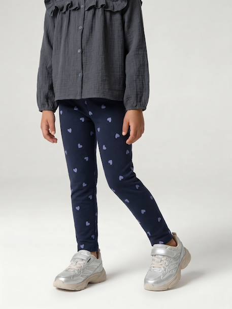 Printed Leggings for Girls almond green+aqua green+blue+ink blue+mauve+printed green+printed pink 