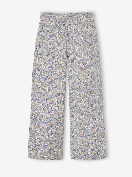 Wide-leg trousers for girls lilac 