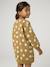 Short sweatshirt dress for girls ecru+olive 