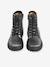 Lace-up ankle boots for girls silver 