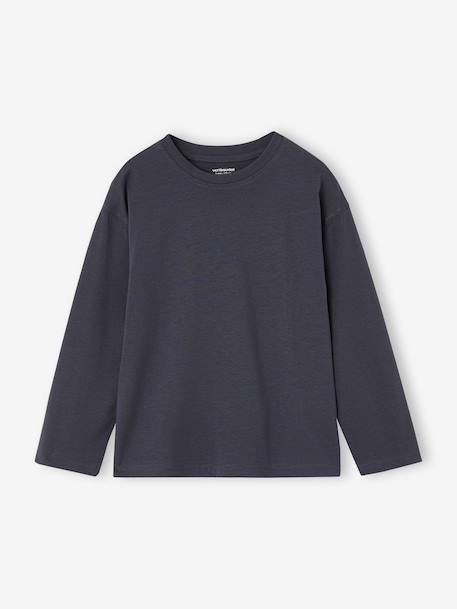 Pack of 3 long-sleeved T-shirts for boys green+royal blue 