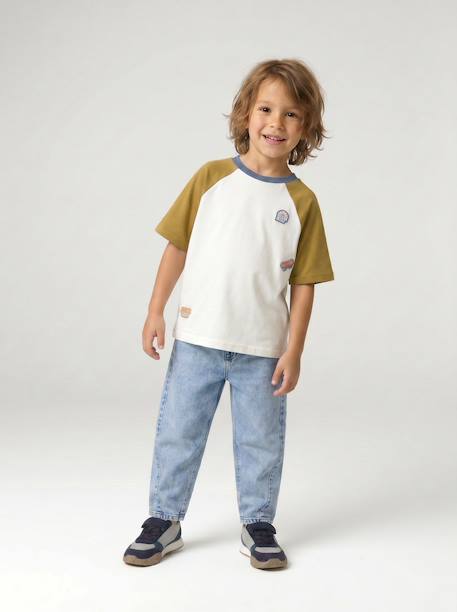 Short-sleeved T-shirt for boys khaki 