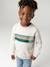 Crew neck sweatshirt for boys marl white+mauve 