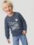 Sweatshirt with front print for boys marl red+marl white+night blue 