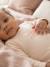 Pack of 3 baby sleepsuits with back opening ecru+sage green 