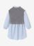 2-in-1-Effect Shirt Dress ecru+marl grey+navy blue 