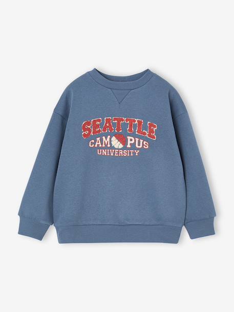 Crew neck sweatshirt for boys denim blue 