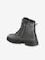 Lace-up ankle boots for girls silver 