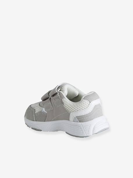 Baby first steps shoes with touch-fastening straps grey 