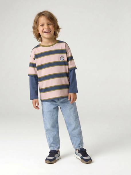 Long-sleeved T-shirt for boys medium blue 