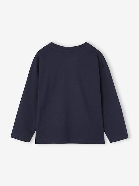 Pack of 3 long-sleeved T-shirts for boys green+royal blue 