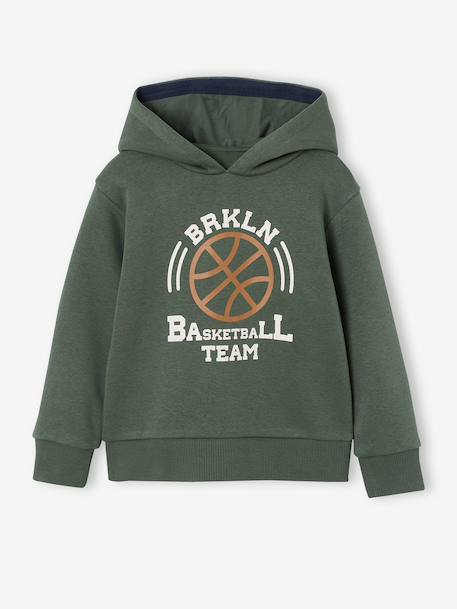 Hooded sports set for boys bordeaux red+ochre+sage green 
