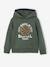 Hooded sports set for boys bordeaux red+ochre+sage green 