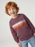 Crew neck sweatshirt for boys marl white+mauve 