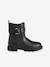 Zip-up synthetic boots for girls black 